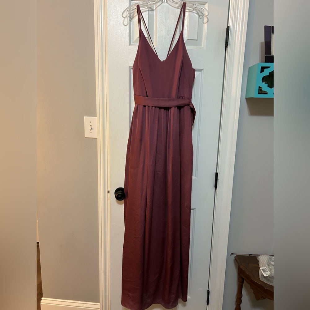 Chic Plum Maxi Dress Bridesmaid, prom, formal